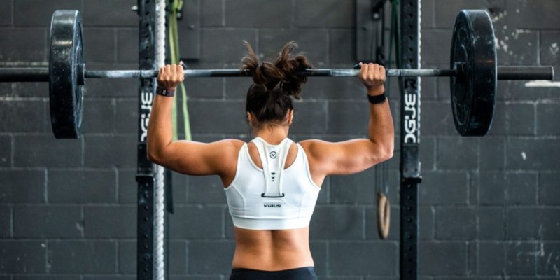 woman lifting weights